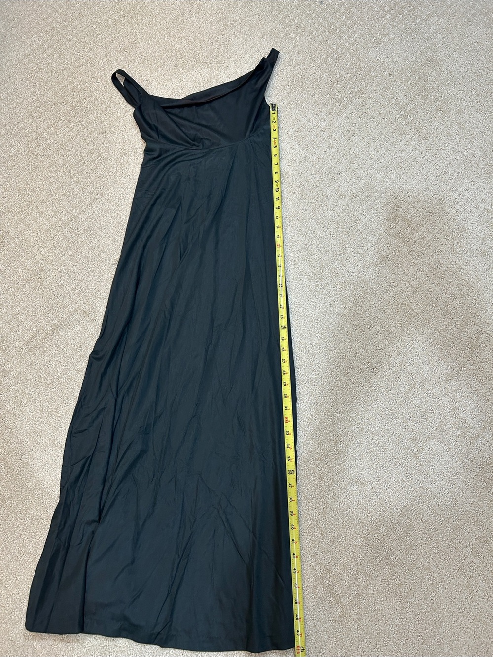 Vintage John Kloss for Cira Black Nylon Cowl Neck Slip Dress Nightgown Medium - Picture 11 of 13